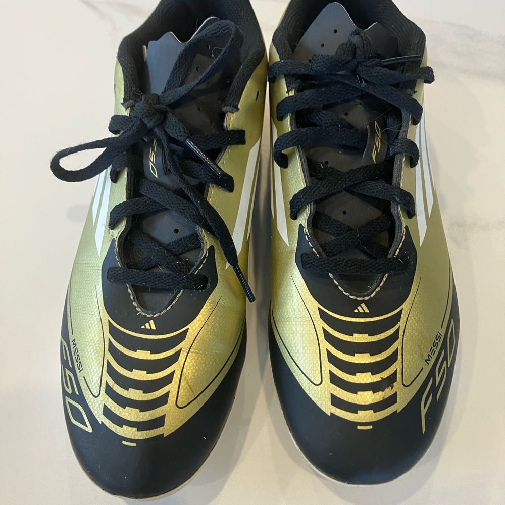 Adidas Black and Yellow Sneakers MESSI GOLD EDITION